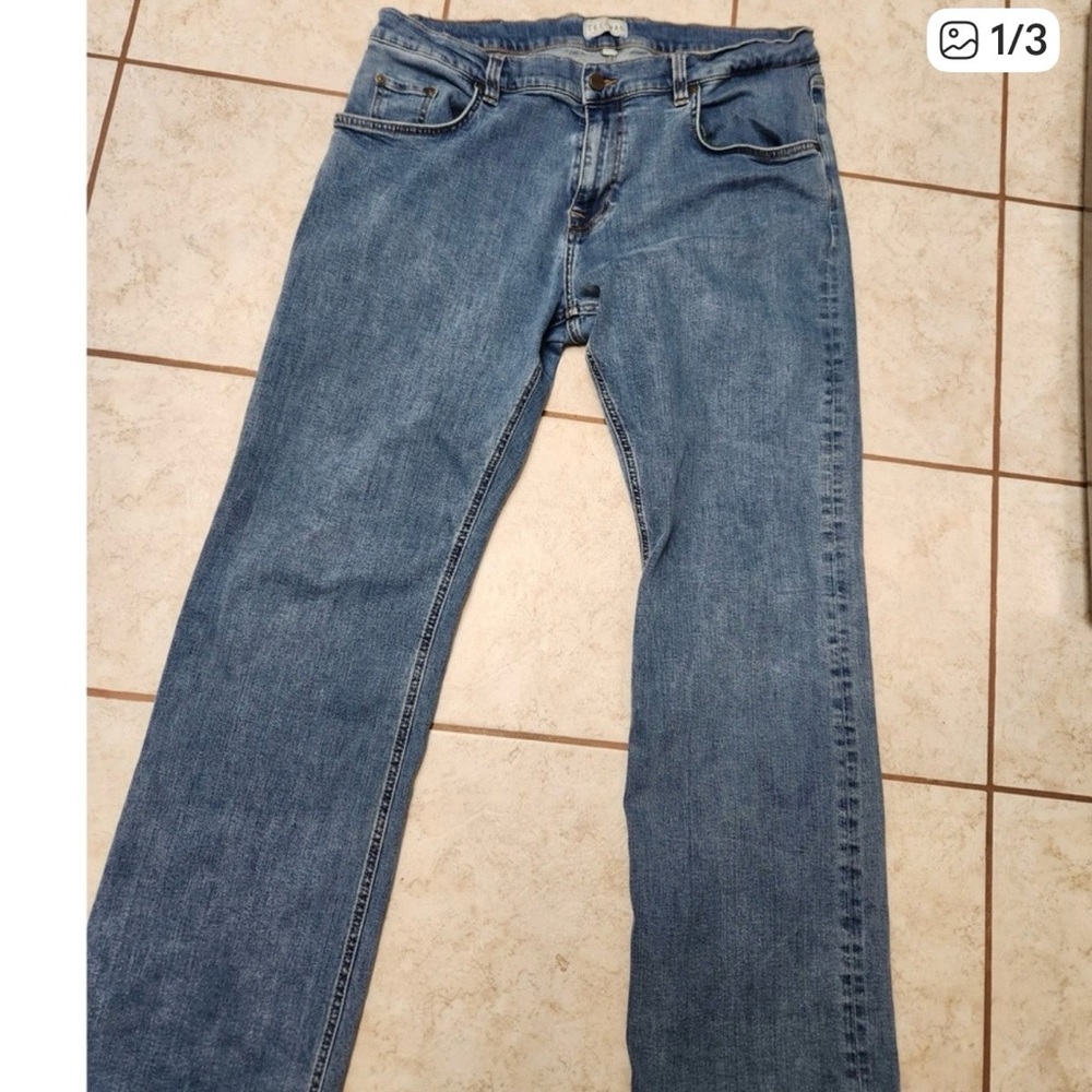 Tecovas Mens Straight Leg Jeans Medium Wash Blue Denim 38x32 Western Style